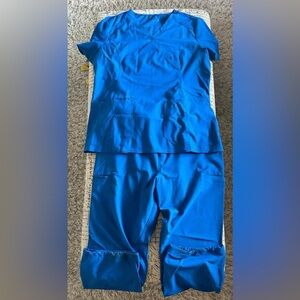 Royal blue pair of iFlex scrub set size XL